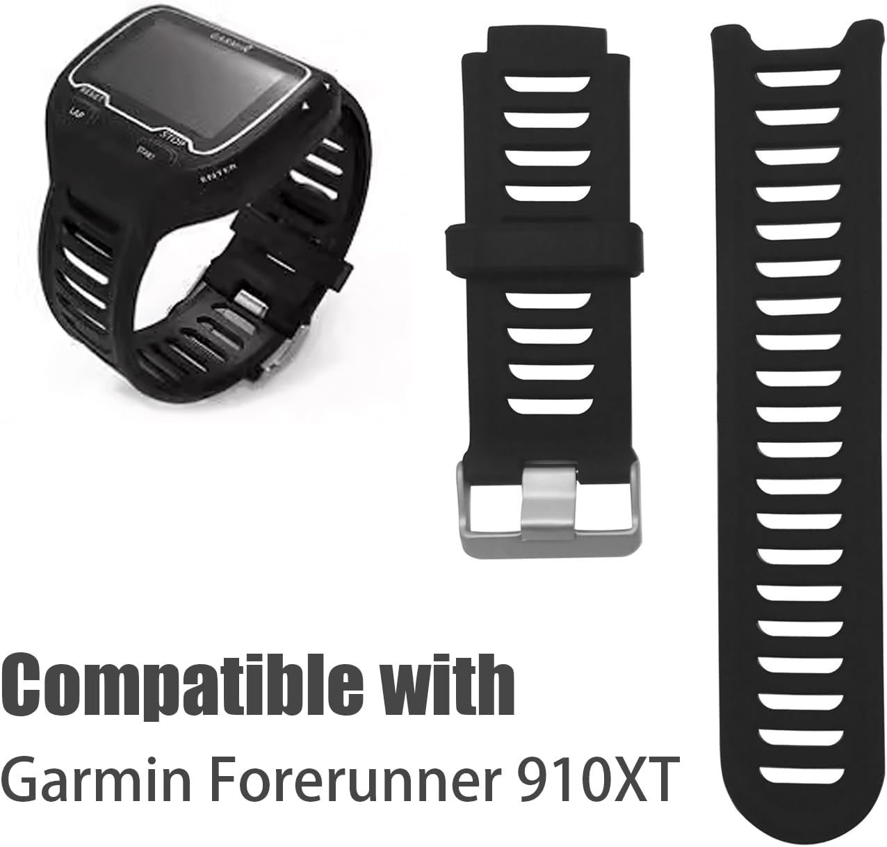 Thumbnail 4 de INF 20mm Breathable Silicone Replacement Strap for Garmin Forerunner 910XT (Quick-Release, Waterproof Sport Band)