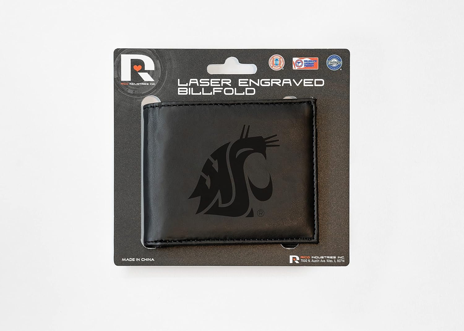 Detalle 2 de NCAA Rico Industries laser-engraved billfold wallet with slim design