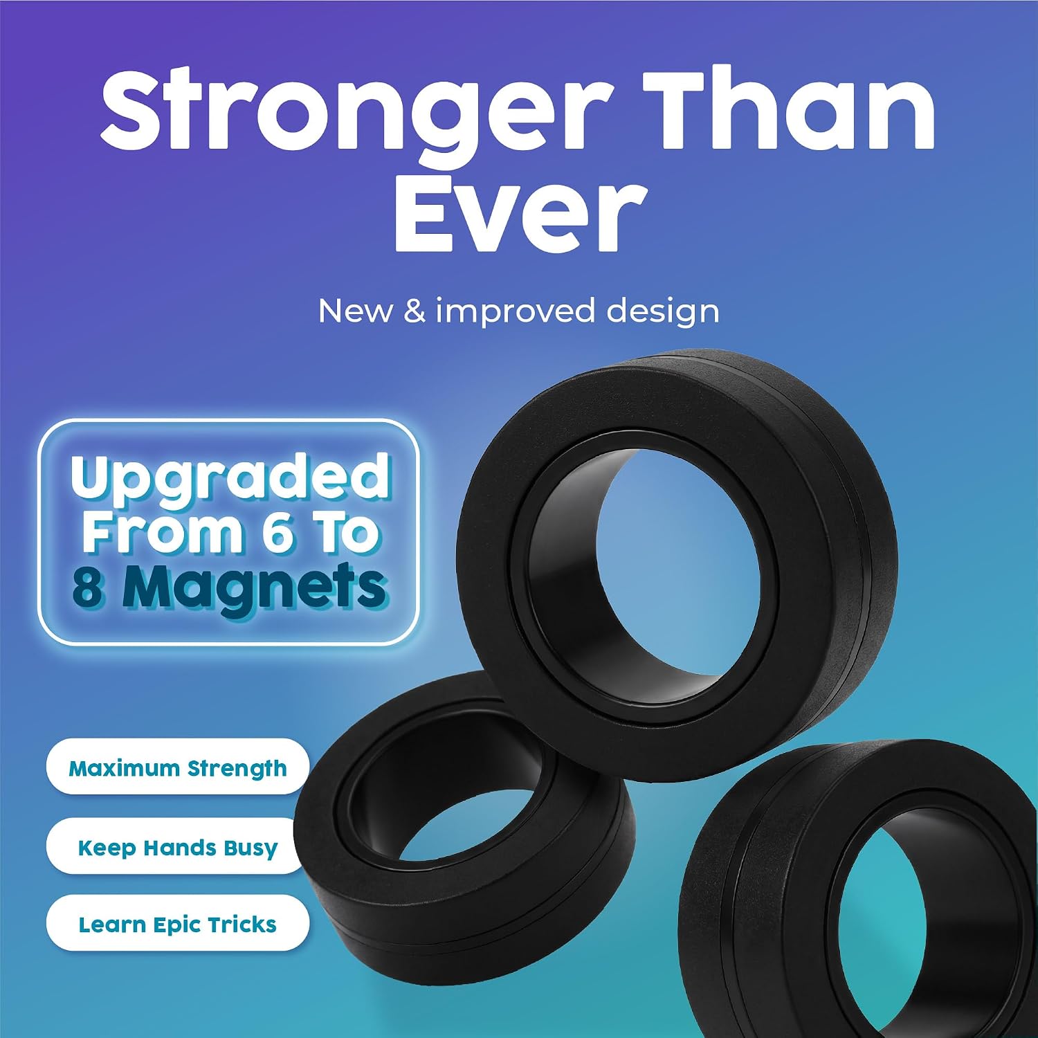 Detalle 2 de BunMo Magnetic Rings N45 Fidget Toy