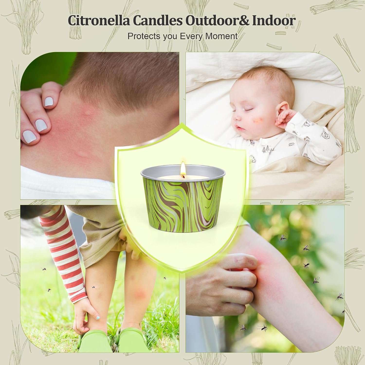 Thumbnail 5 de Citronella Candles Outdoor and Indoor 120 Hours – 4 Pack