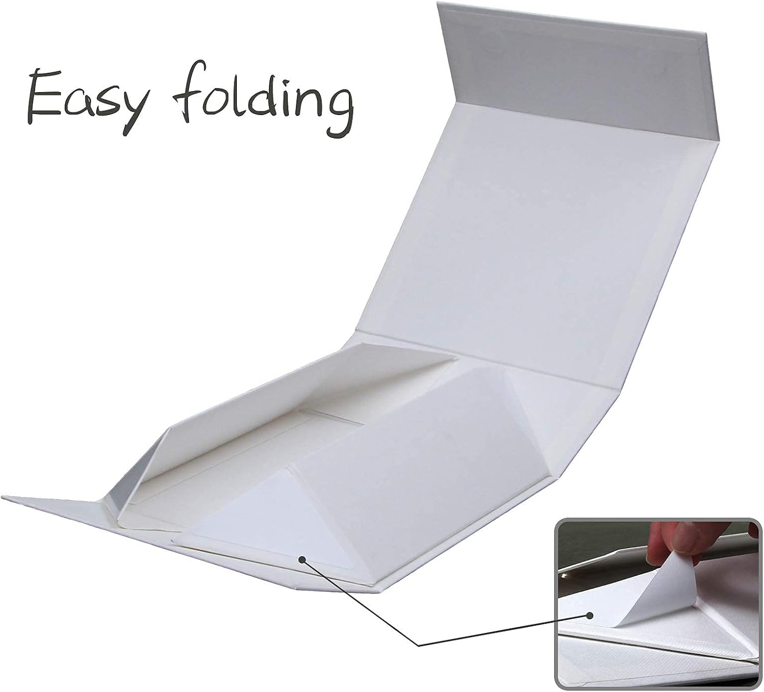 Thumbnail 2 de Rsgift White Gift Box with Lids, 9.7x7.2x3.3 Inch, Magnetic Closure Collapsible Gift Boxes for Presents