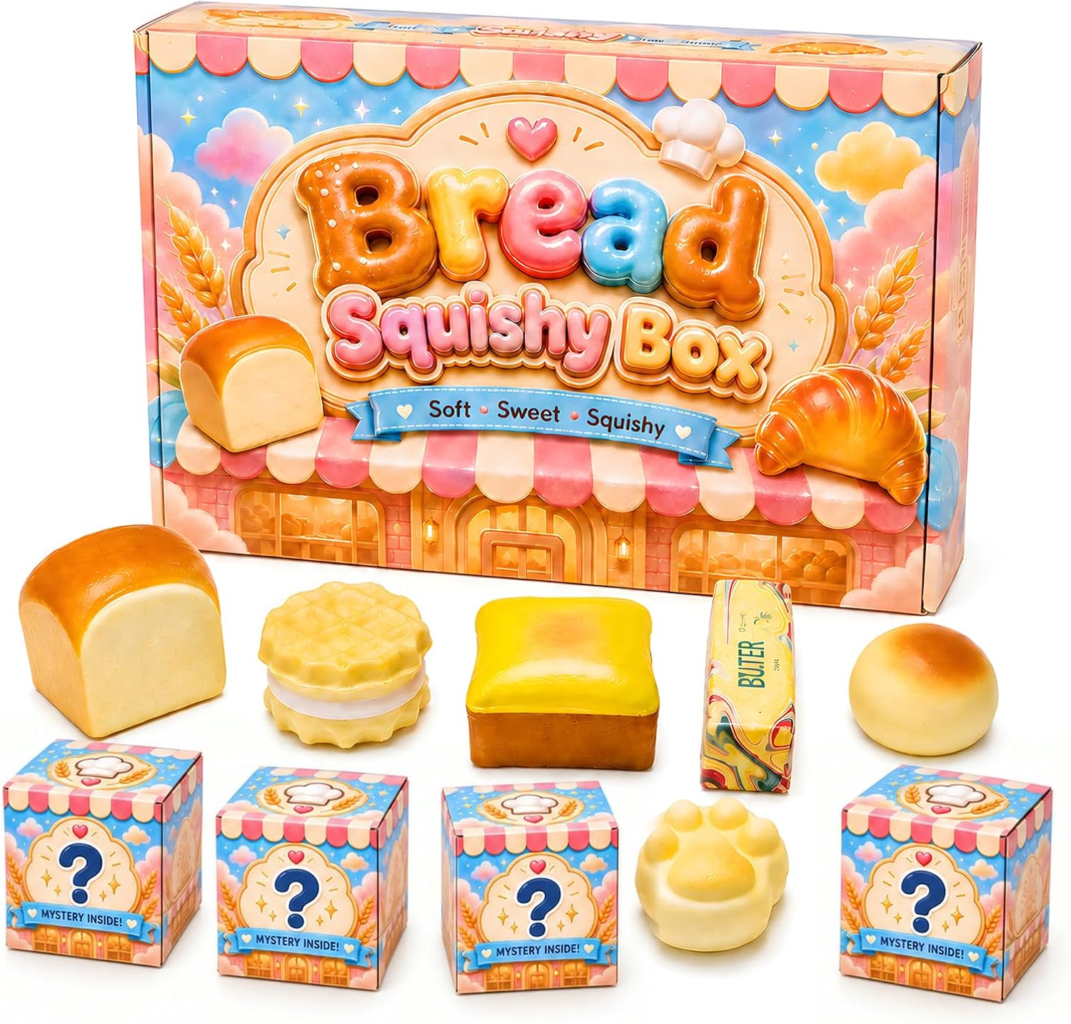 Detalle de Bread Squishy Toys 10-Pack