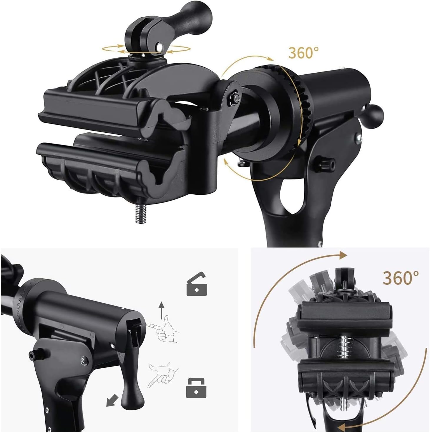 Detalle 2 de CXWXC RS-100 Bike Repair Stand with 360° Clamp and Magnetic Tool Tray
