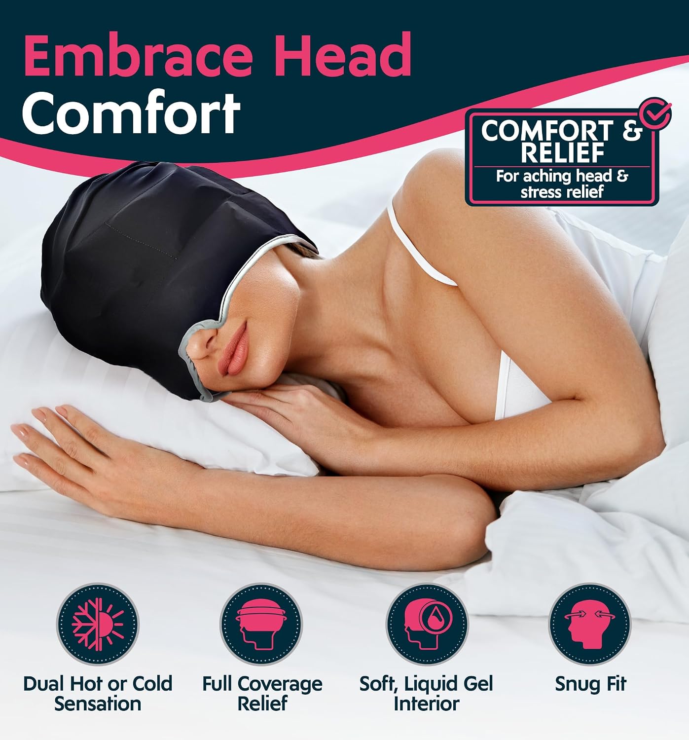 Detalle 2 de Magic Gel Migraine Ice Head Wrap 1 pack