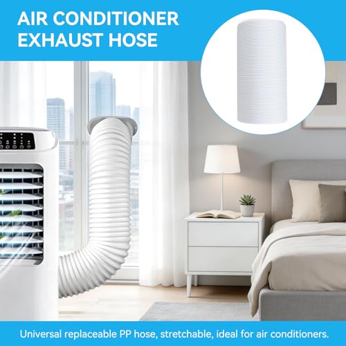 Thumbnail 1 de HERCHR Air Conditioner Exhaust Hose – PP Steel Wire Portable Universal Flexible Duct (15 cm x 1.5 m)
