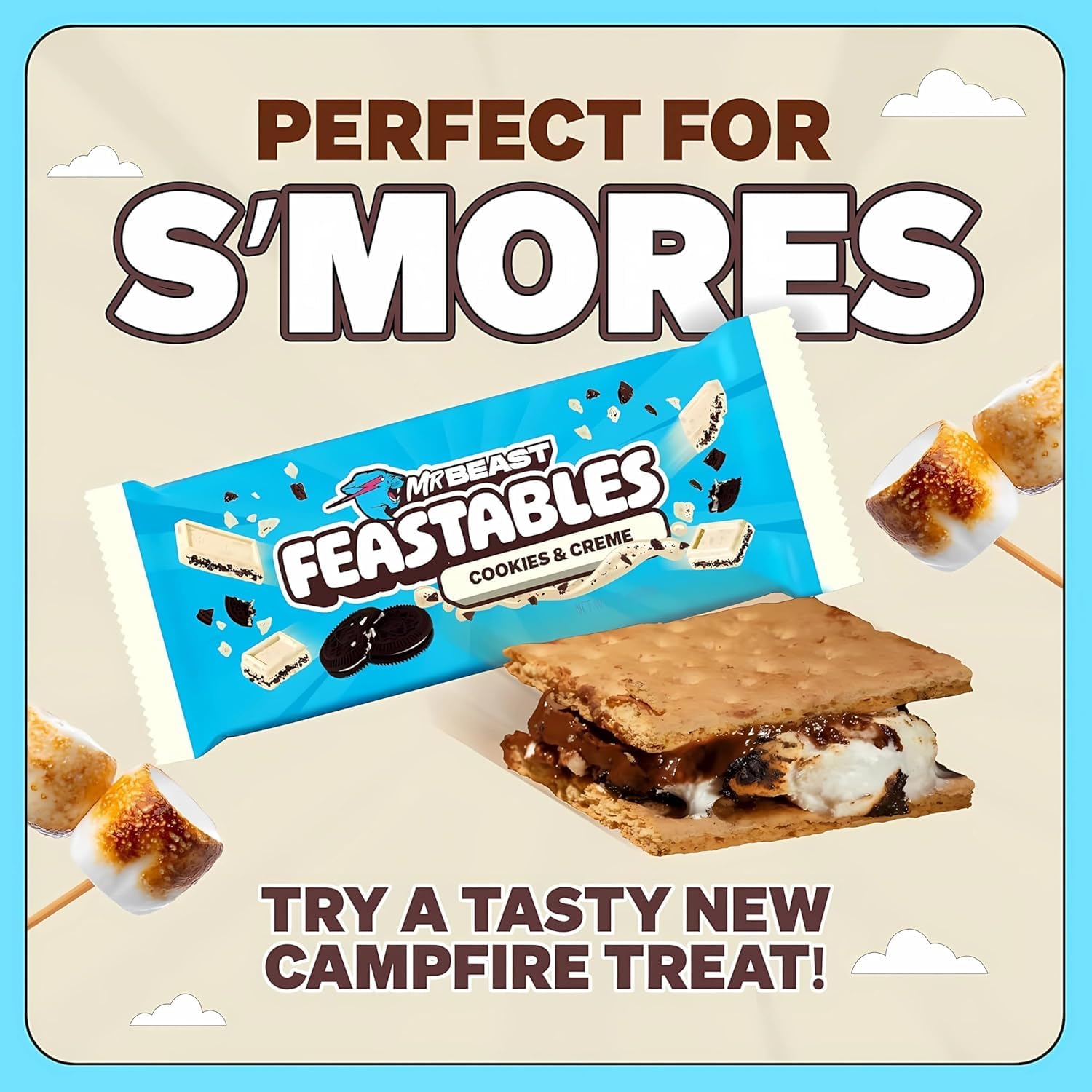 Thumbnail 4 de Feastables MrBeast Schokolade Cookies & Creme – Geschenkbox 4 x 60 g