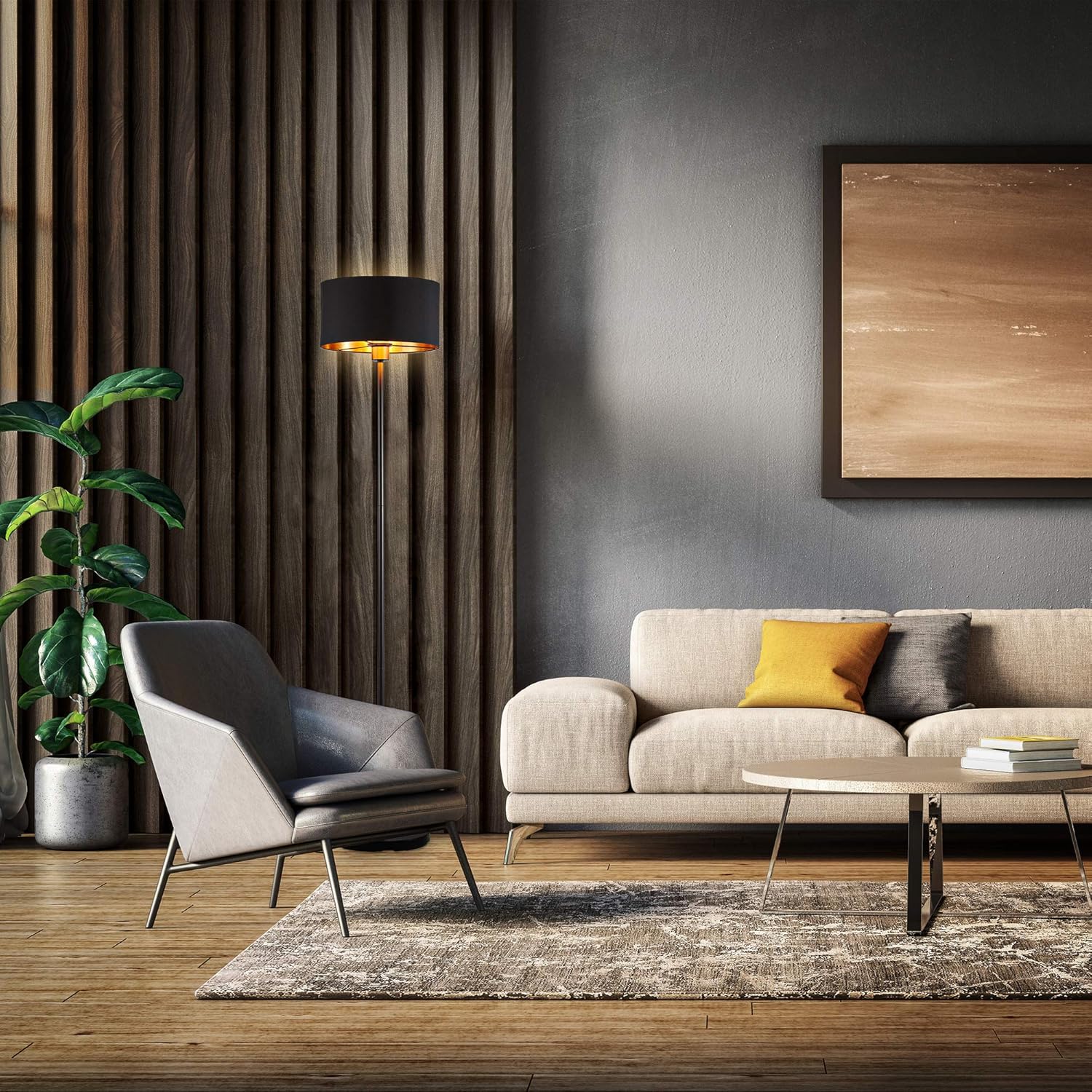 Thumbnail 1 de B.K.Licht Stehlampe Vintage 30×141,5 cm