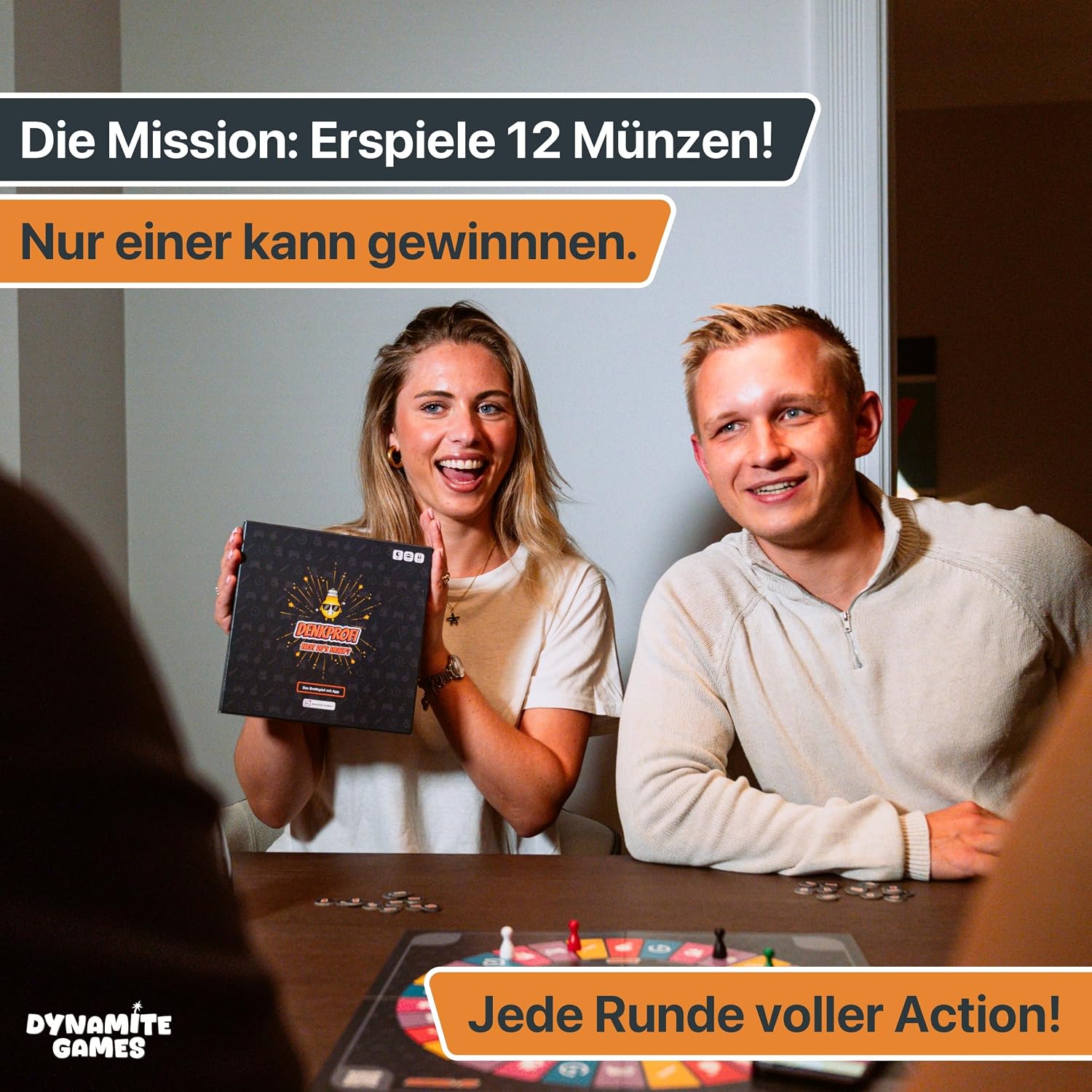 Thumbnail 6 de Denkprofi – Das Brettspiel mit App: Interaktives Quiz- und Wissensspiel für 3–6 Personen