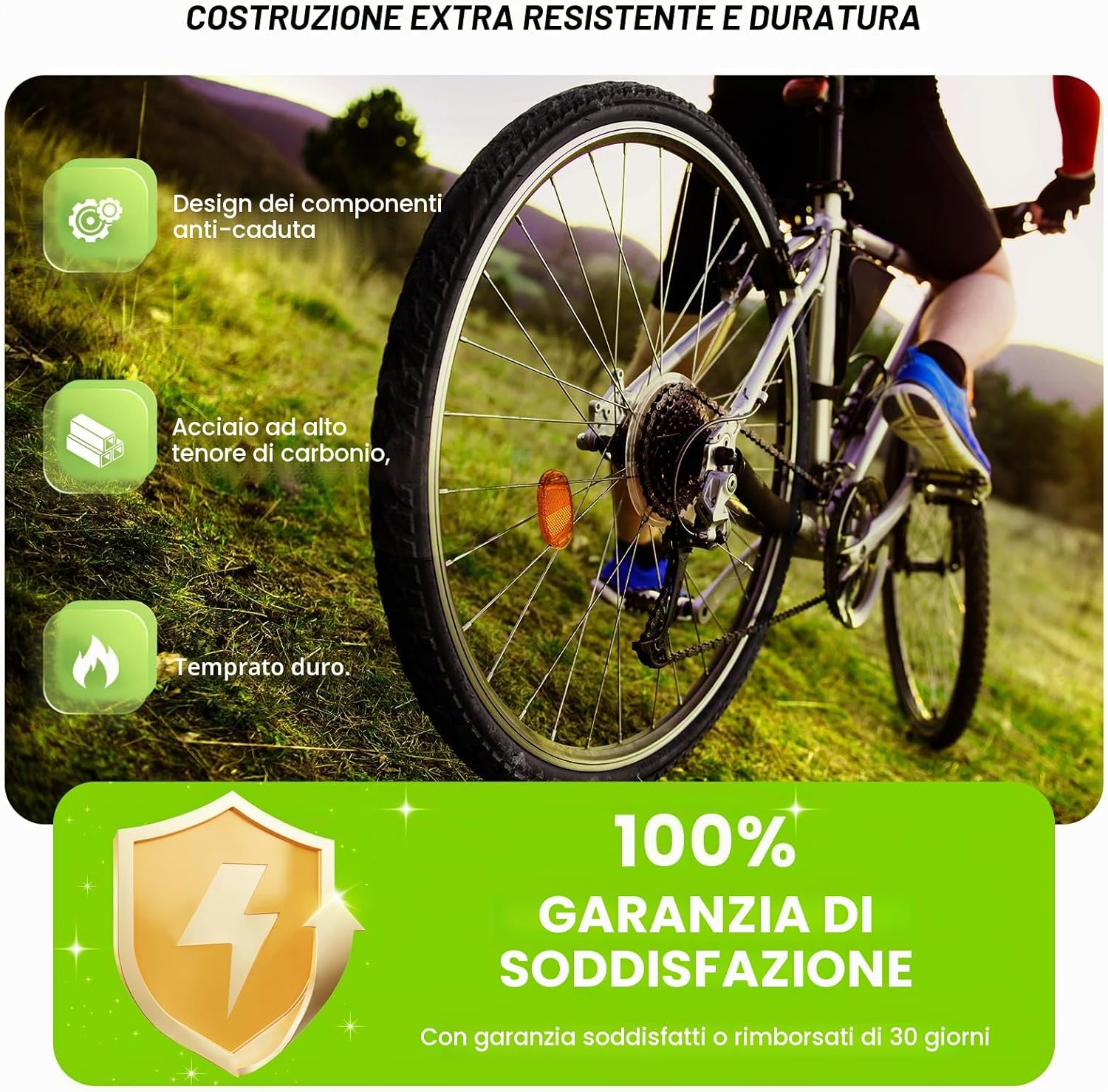 Detalle de Fengzio Kit Attrezzi Bici 2 in 1: chiave per cassetta e ruota libera + frusta catena per rimozione/attacco