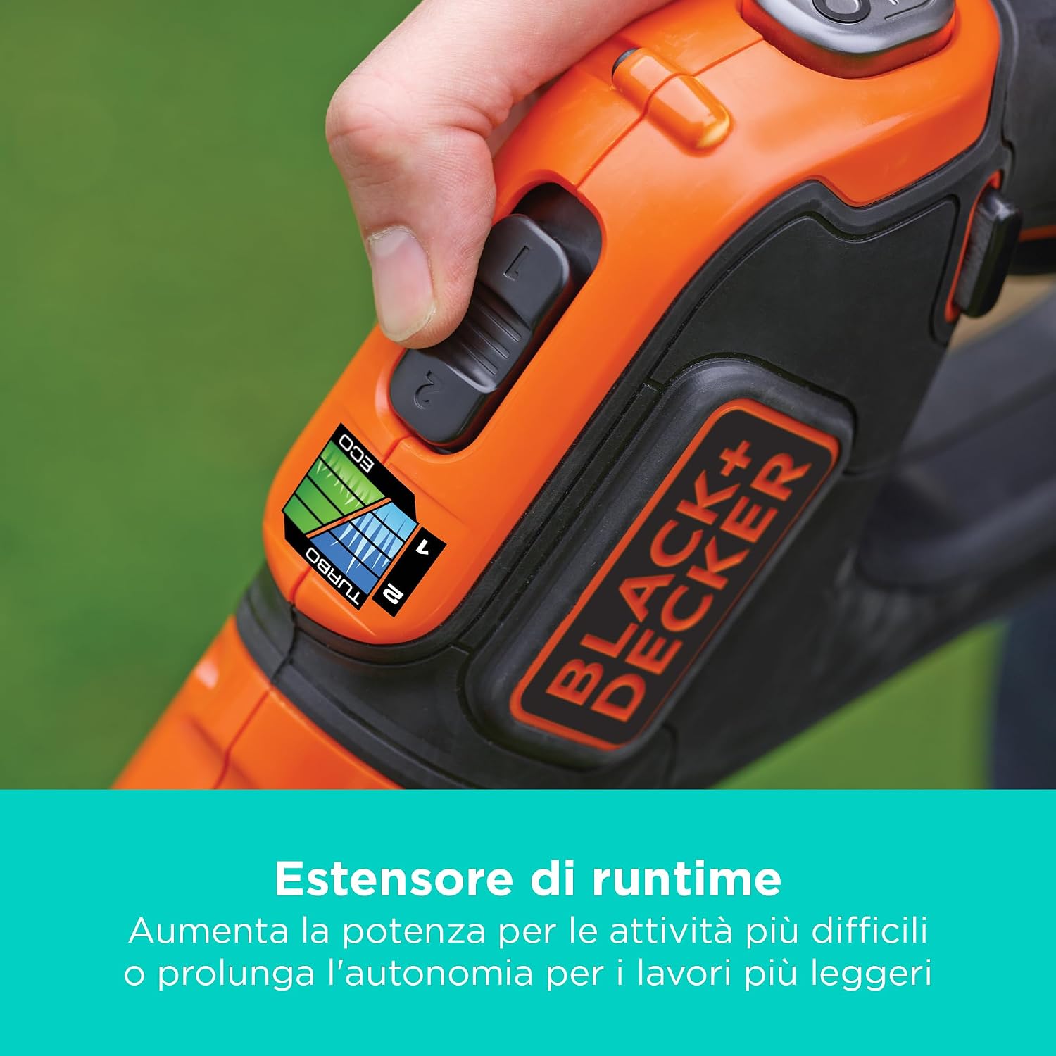 Detalle de BLACK+DECKER POWERCONNECT STC1840EPC-QW: tagliaerba a corda da 30 cm a batteria con tecnologia E-Drive