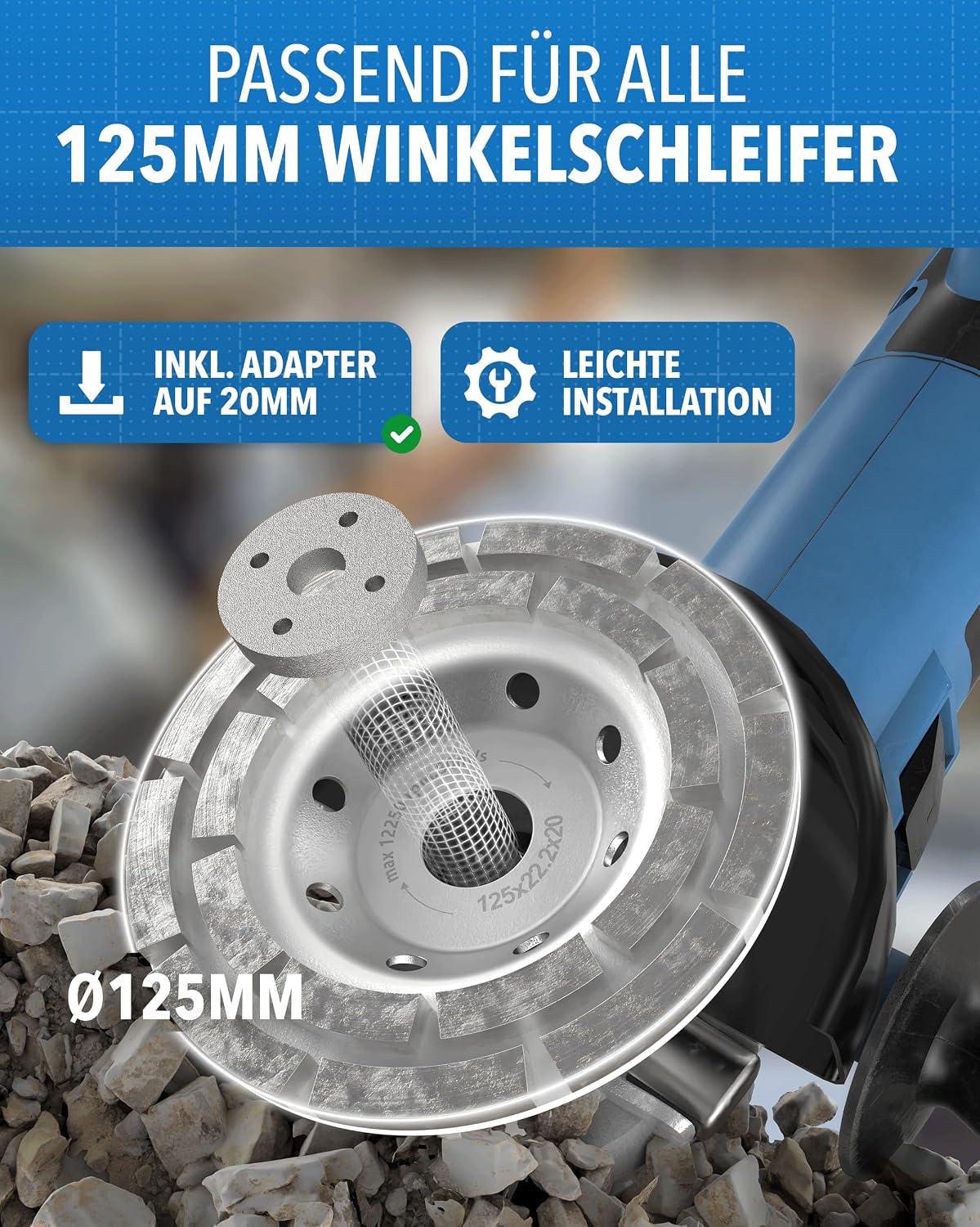 Detalle 2 de STONE REEF Schleiftopf 125 mm für Beton