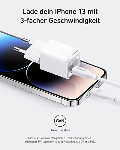 Detalle de Anker 511 GaN 30W USB-C Ladegerät – kompakt, sicher und schnell laden