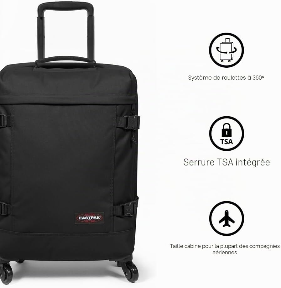 Detalle de EASTPAK TRANS4 S Valise 54 x 35 x 23 cm – 44 L – Black Denim
