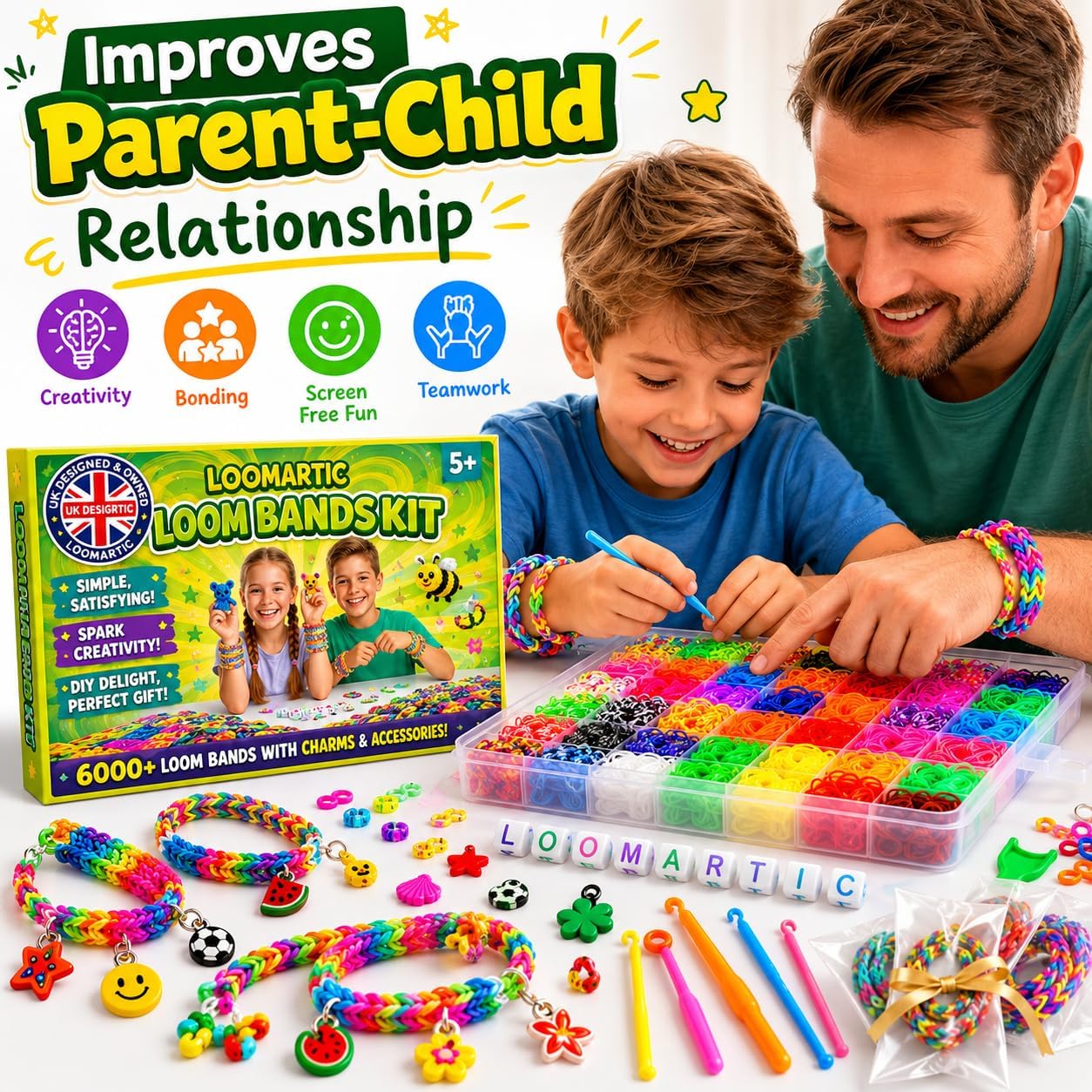 Thumbnail 6 de Loomartic 6000+ Elastic Rubber Loom Bands Kit
