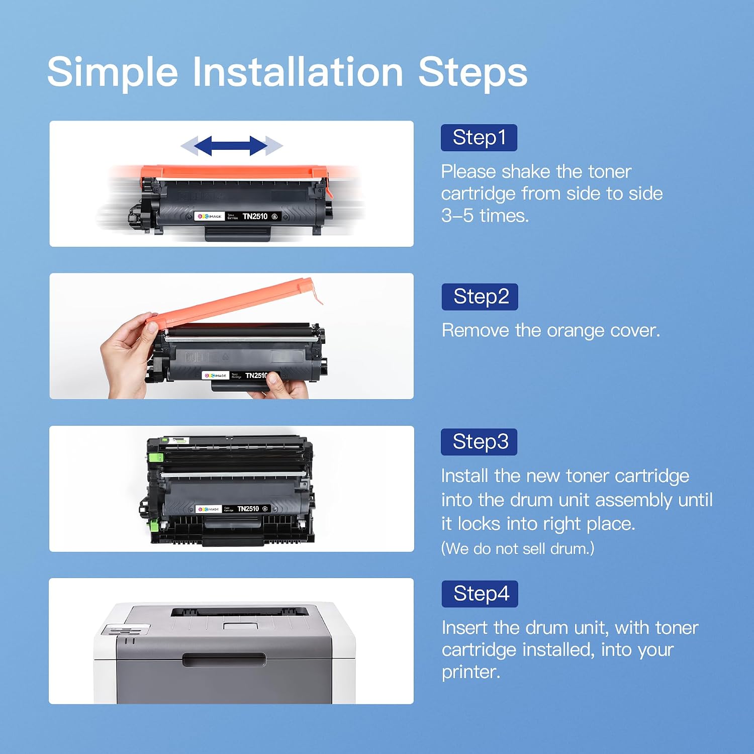 Thumbnail 3 de GPC Image TN2510 Toner Cartridge Black 1200 pages