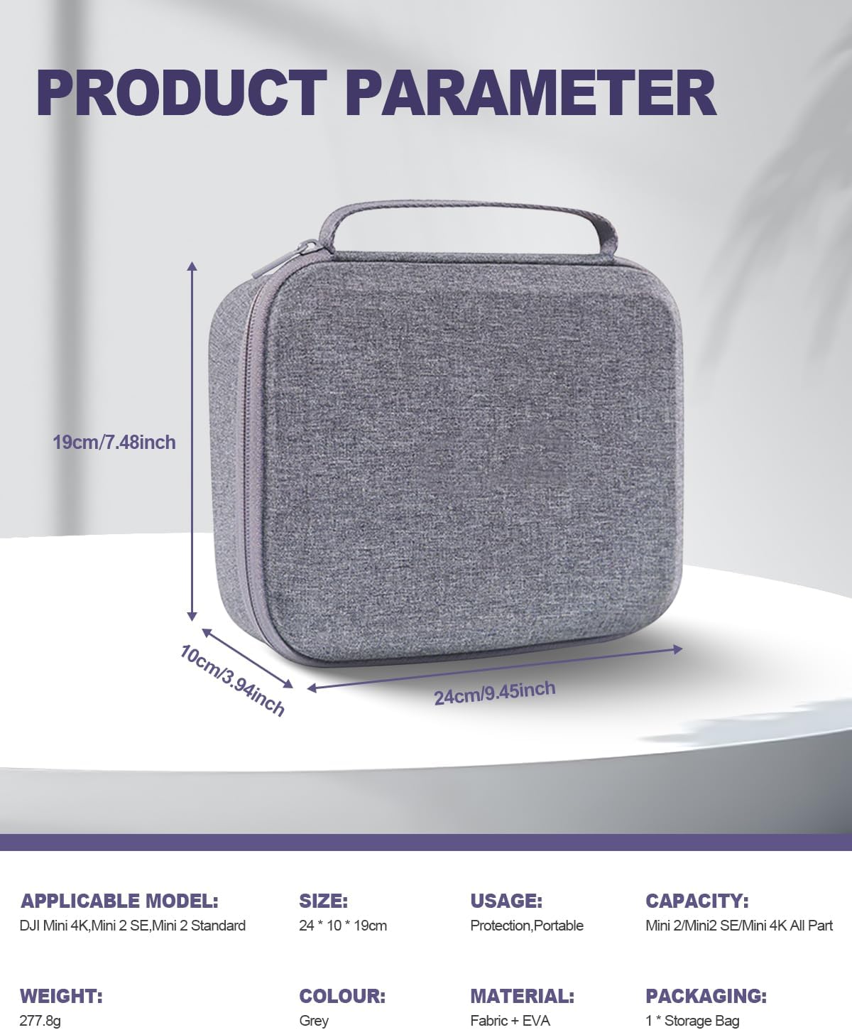 Thumbnail 4 de LINGHUANG Mini 4K Case: Compact Waterproof Travel Storage Bag for DJI Mini series
