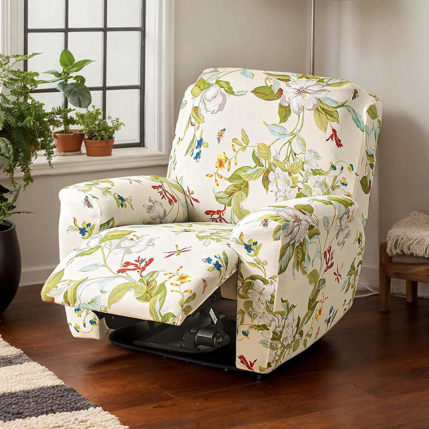 Detalle de OKYUK Fodera per poltrona relax elasticizzata 4 pezzi con tasche 🛋