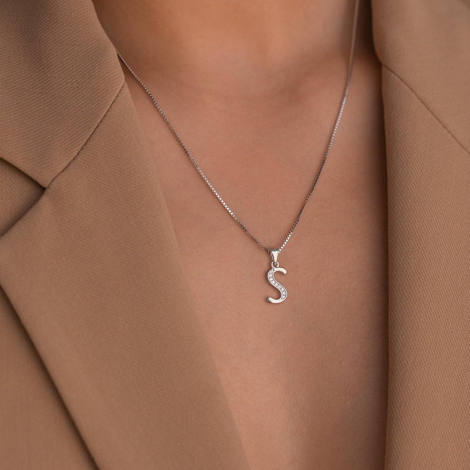 Thumbnail 4 de Fglqfam Initial Necklace, Box Chain