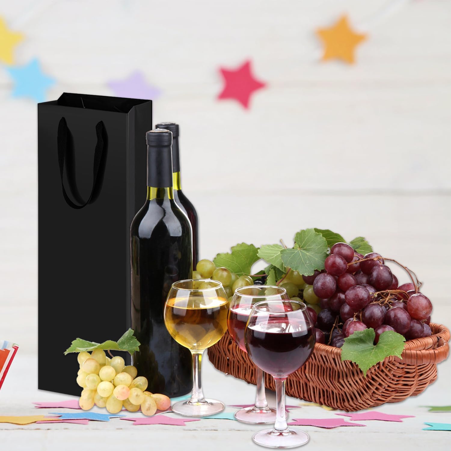 Detalle de TACHIO 12 Pcs Wine Gift Bags 11x9x35cm