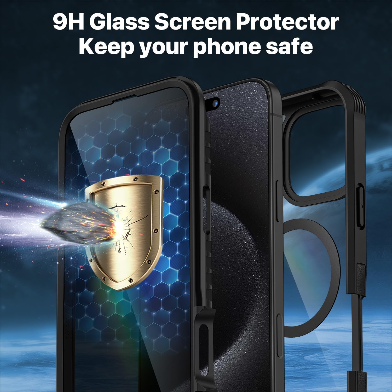 Thumbnail 5 de CENHUFO Privacy Case for iPhone 16 Pro Max, 25° Anti-Spy