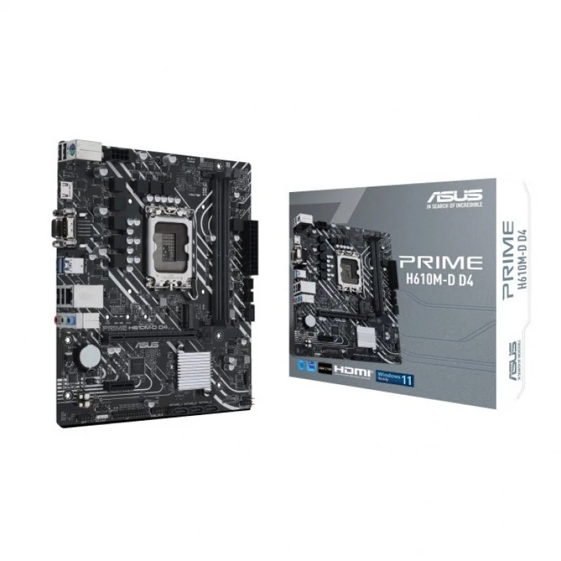 Detalle de Asus PRIME H610M‑D D4 placa base micro‑ATX