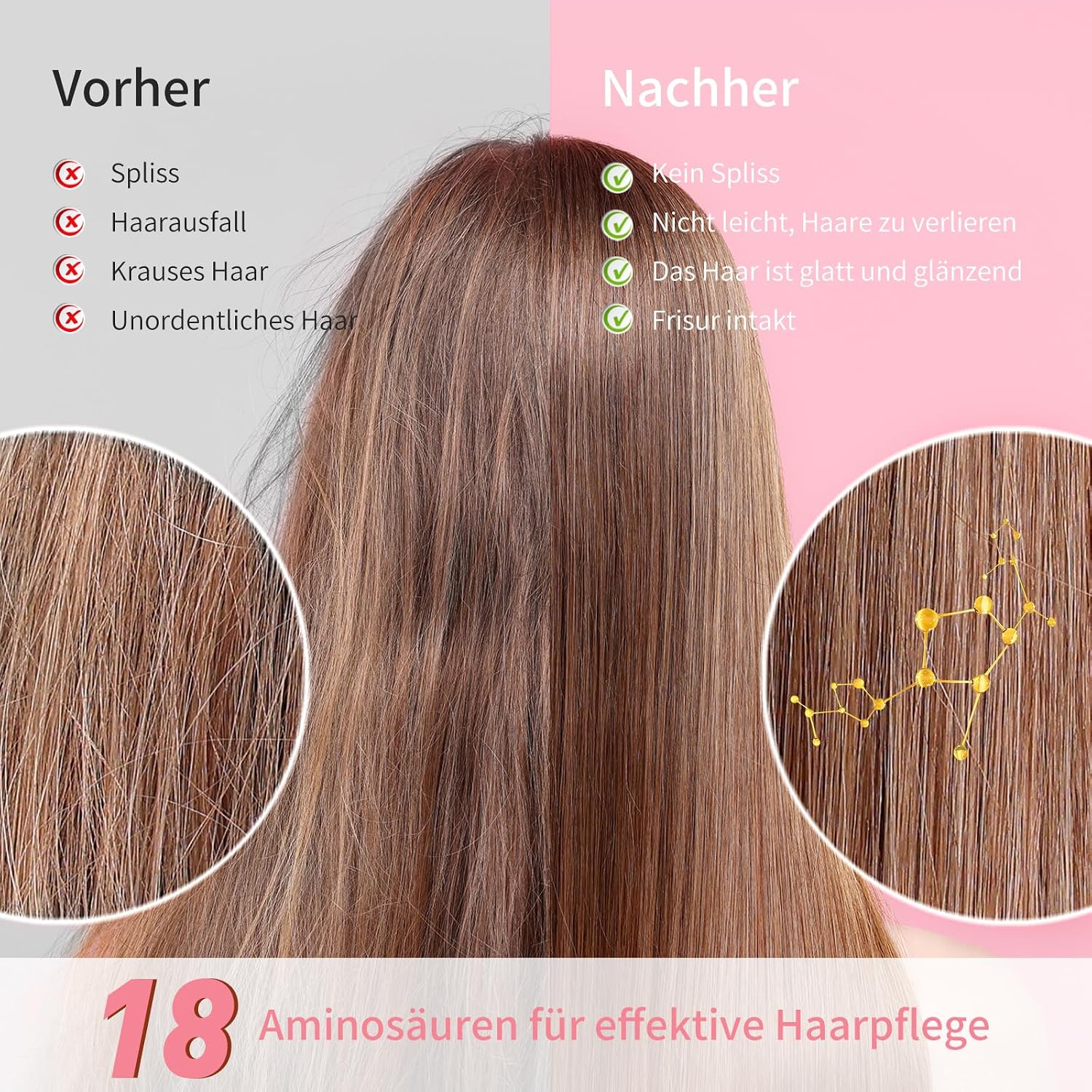 Detalle de SILMANA Seidenhaube zum Schlafen – 100% Maulbeerseide, 22 Momme, doppellagig, rosa