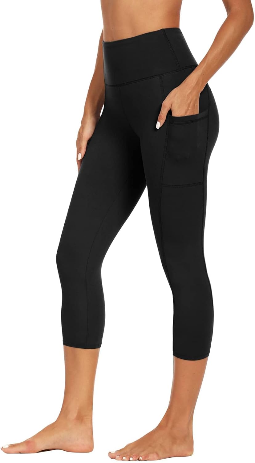 Detalle de GAYHAY High-Waisted Capri Leggings with Pockets for Women
