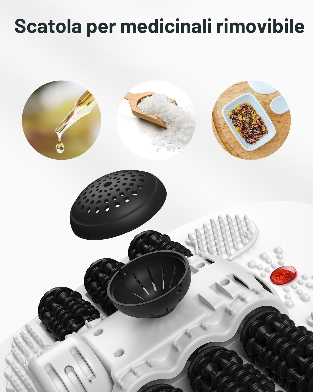 Thumbnail 4 de RENPHO Pediluvio per piedi con riscaldamento veloce, massaggio automatico e bolle