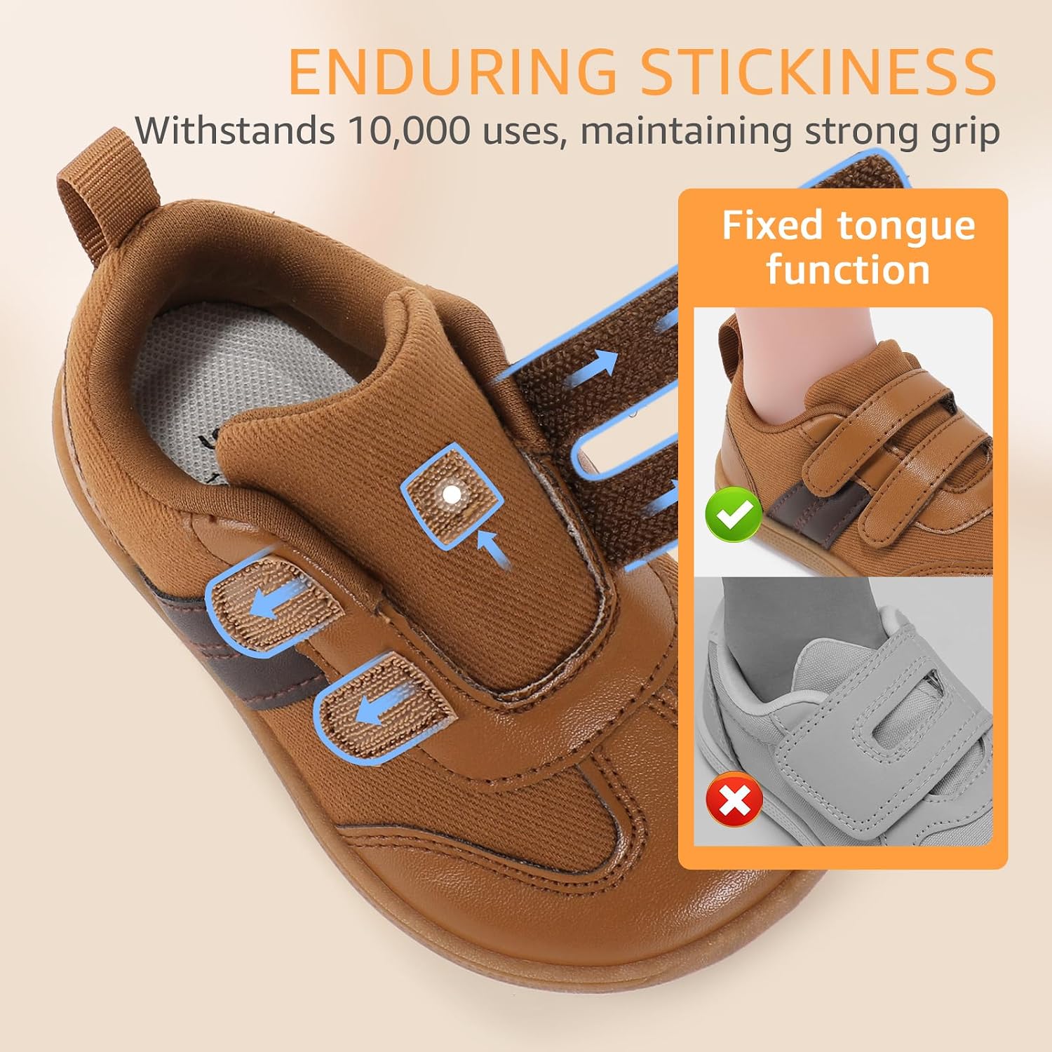 Thumbnail 5 de STQ KIDS wide toe box barefoot trainers for toddlers – zero drop, non-slip first walking shoes