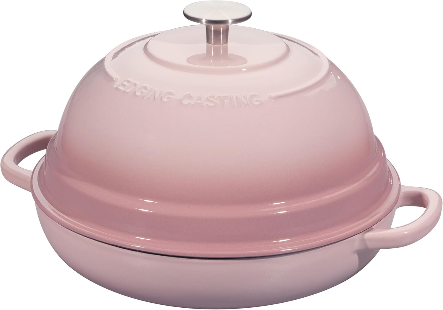 Thumbnail 1 de Edging Casting 6-Quart Enameled Cast Iron Dutch Oven Pot with Lid (Pink) for Bread Baking