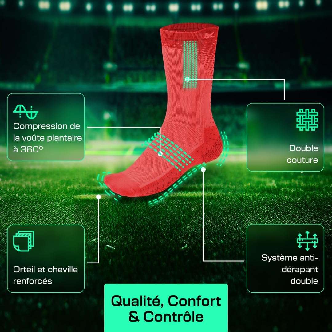Detalle 2 de Lux V2 Chaussettes de football antidérapantes GripArray™