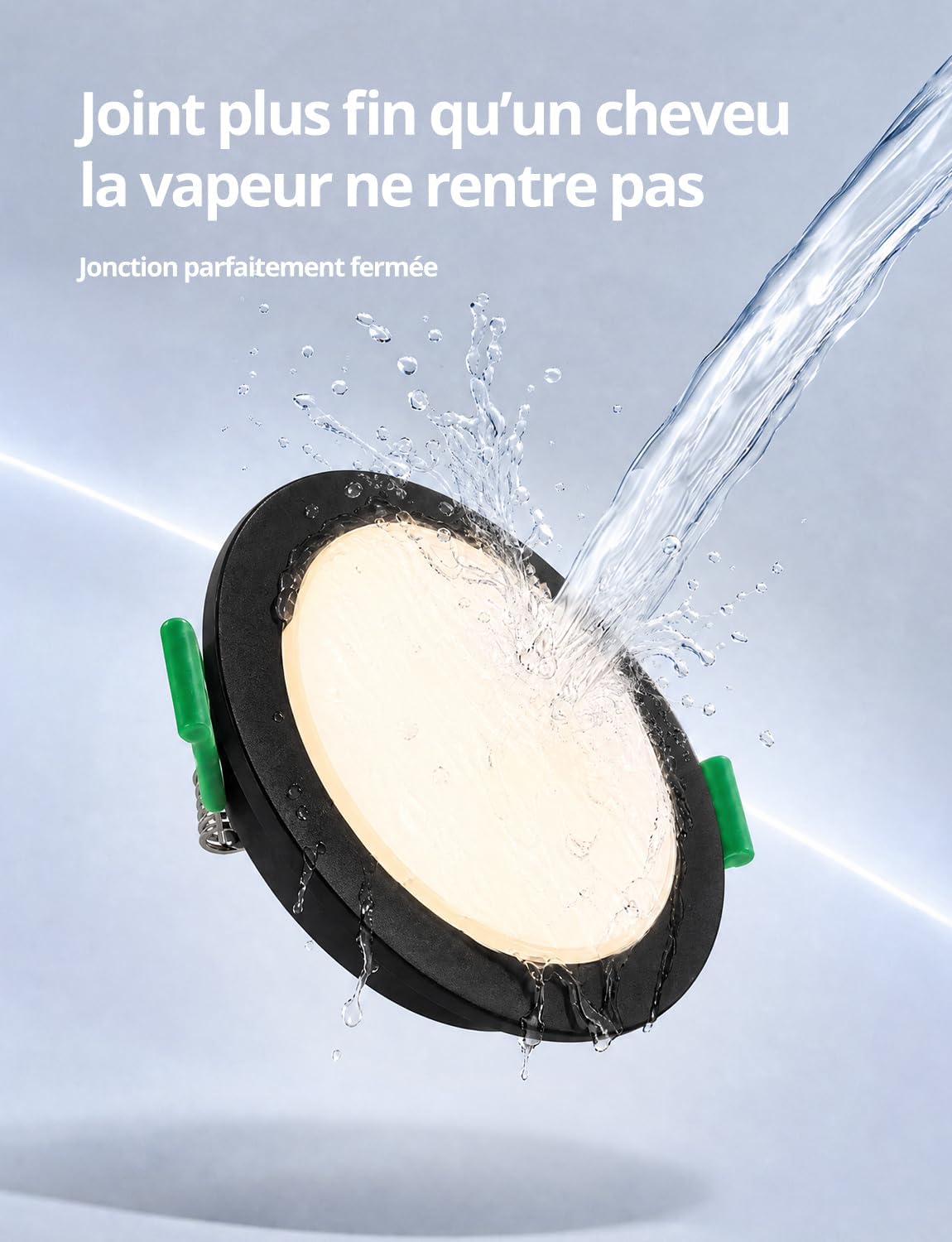 Detalle 2 de Bojim LED-inbouwspots, zwart, IP65, 2700 K, 5 W, set van 10