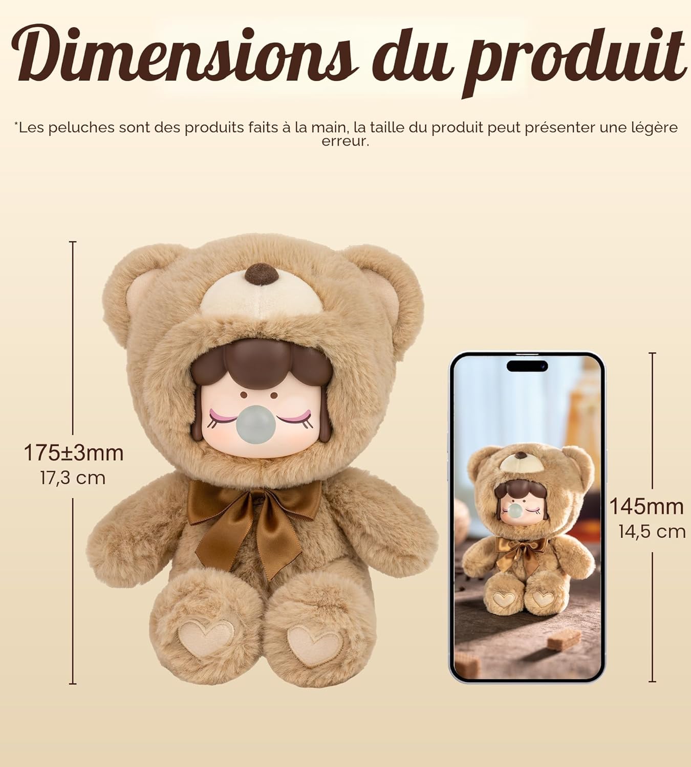 Detalle de Rolife Nanci - Ours en peluche coloré, boîte-surprise à collectionner