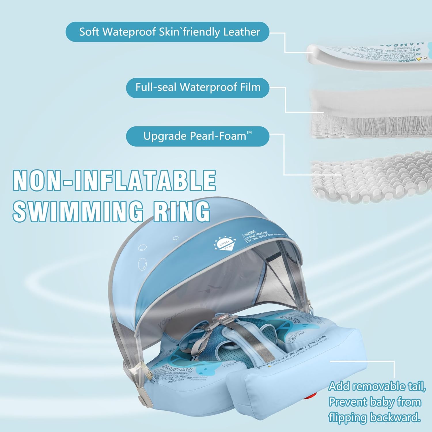 Thumbnail 6 de Lurui Baby Float with Removable Canopy (Non-Inflatable) for Pool, 3–24 Months