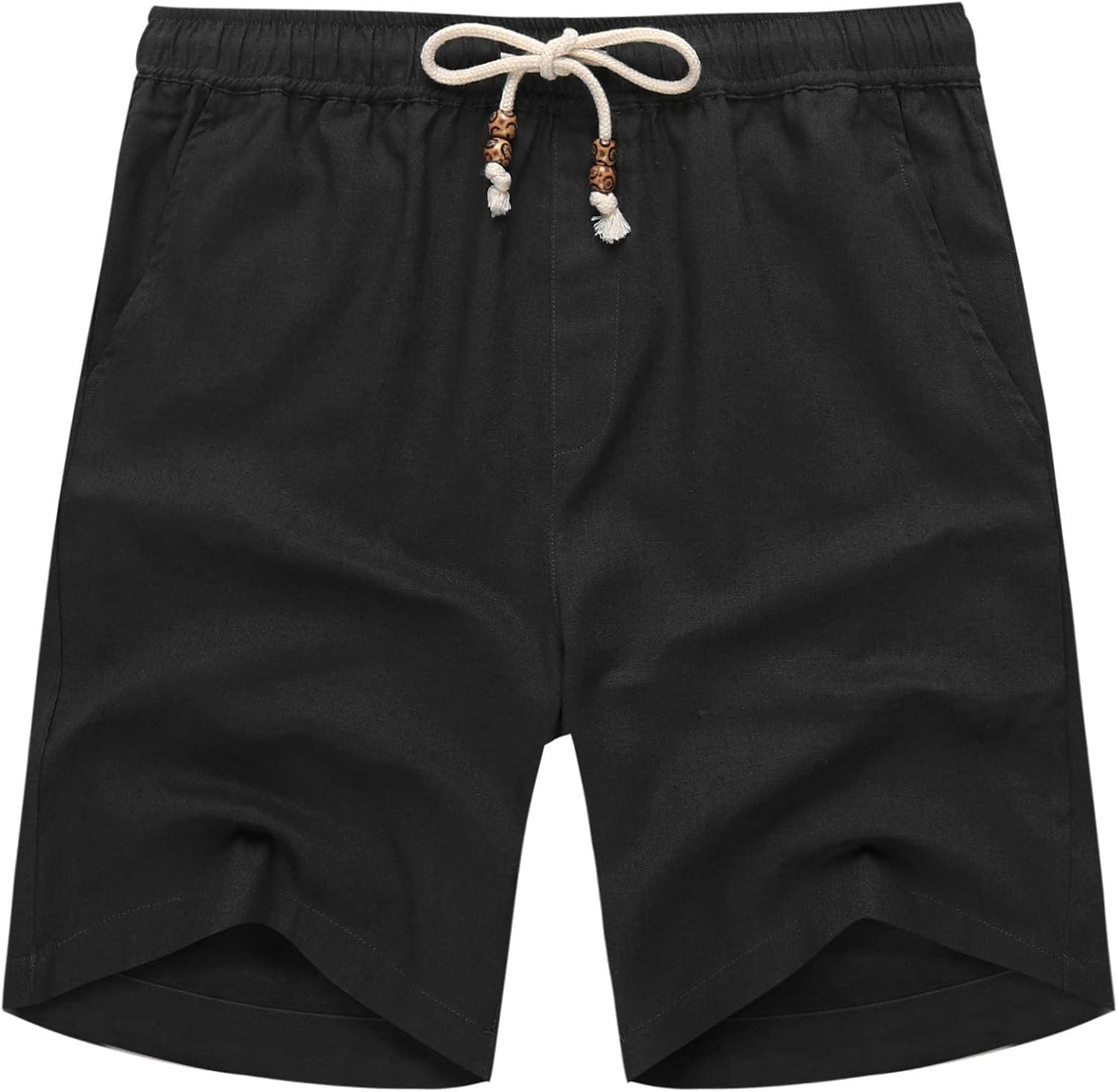 Detalle de COOFANDY Men's Linen Shorts Casual 9"/7" Elastic Waist Drawstring Summer Beach Shorts