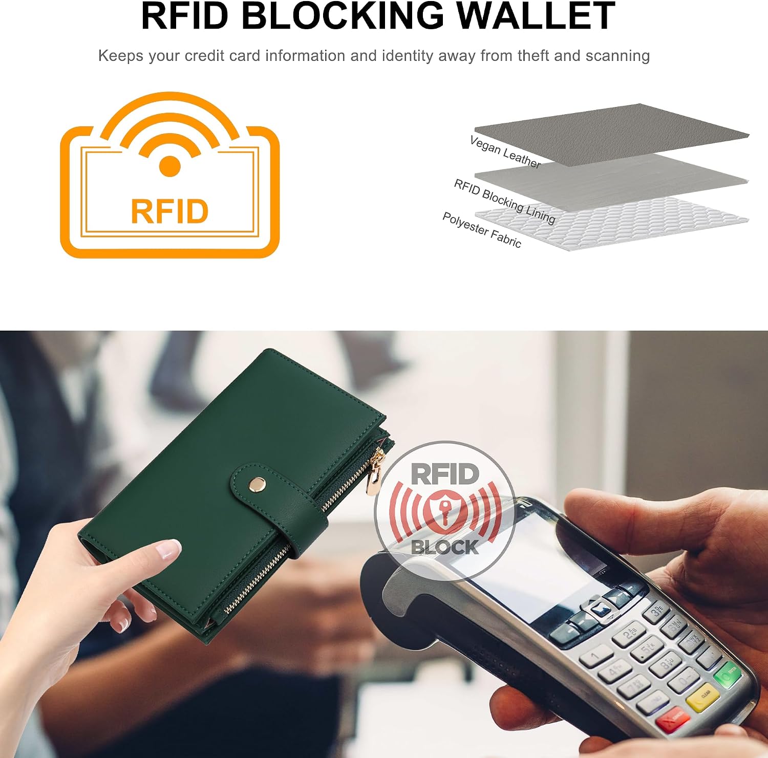 Detalle de YJ-Nefeli RFID wallet with 10 slots