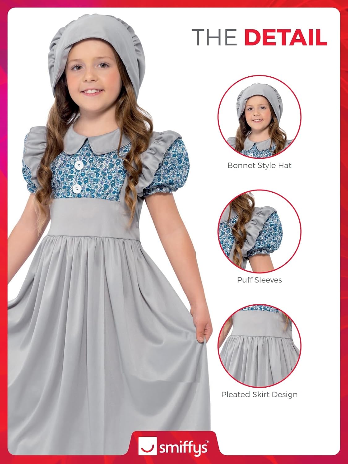 Thumbnail 4 de Smiffys Costume Scolara vittoriana 7-9 anni