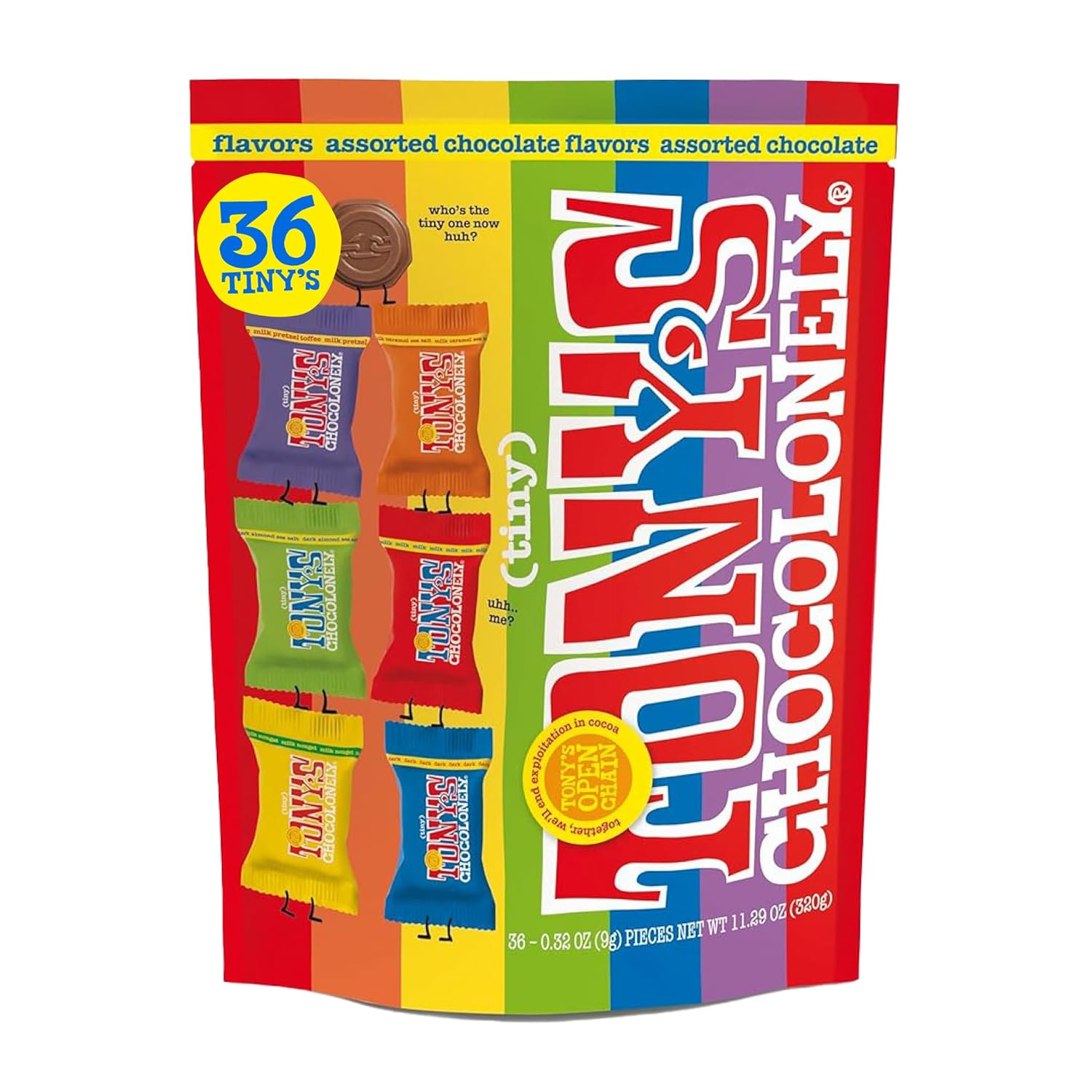 Detalle de Tony’s Chocolonely 0850051897346 Chocolate Coins, 6 Flavors, 36 Count