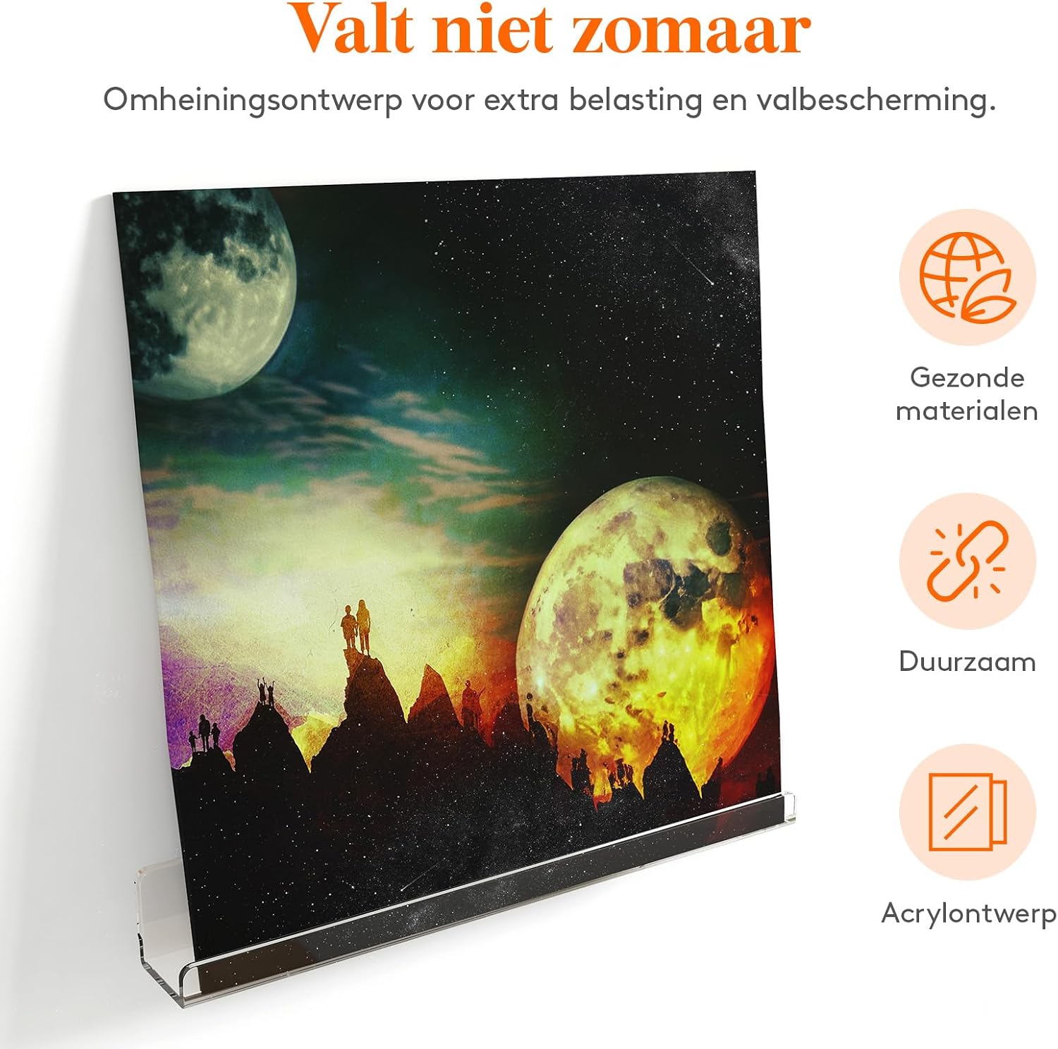 Detalle 1 de Lifewit 23120 zwevende platenplanken, set van 10 transparante acrylplanken