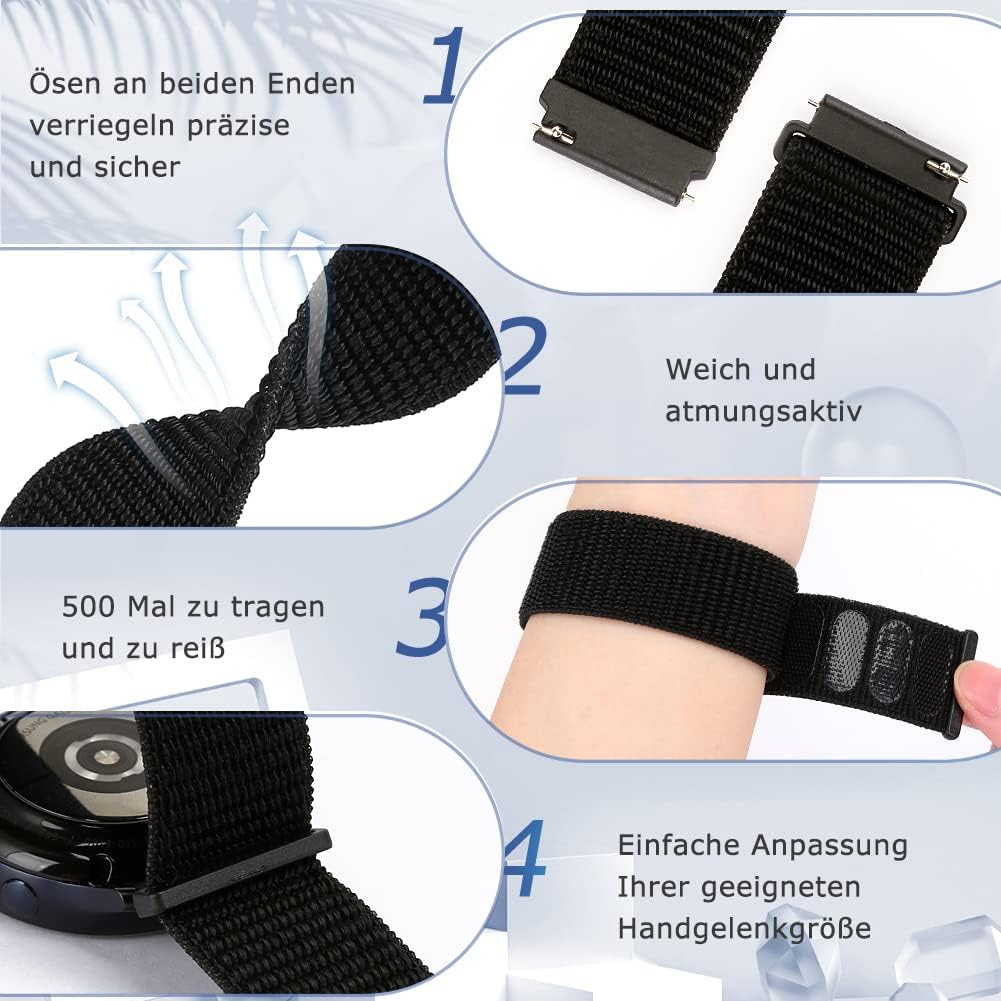 Thumbnail 4 de Runostrich Nylon Armband 20mm Sport Loop