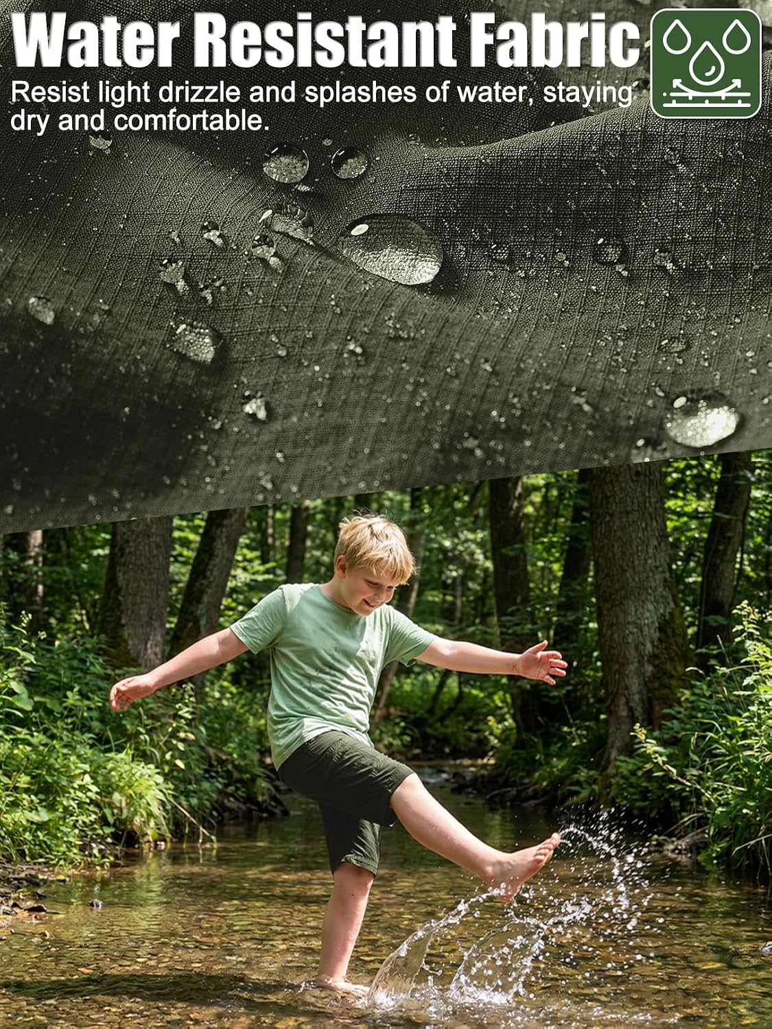 Thumbnail 6 de linlon Kids' Cargo Pants #9016: Quick-Dry Waterproof Convertible Hiking Trousers
