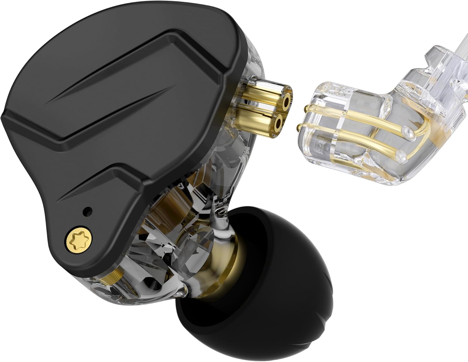 Thumbnail 2 de KZ ZSN PROX in-ear earphones (Yinyoo hybrid: 10mm dynamic + balanced armature, detachable cable) – black