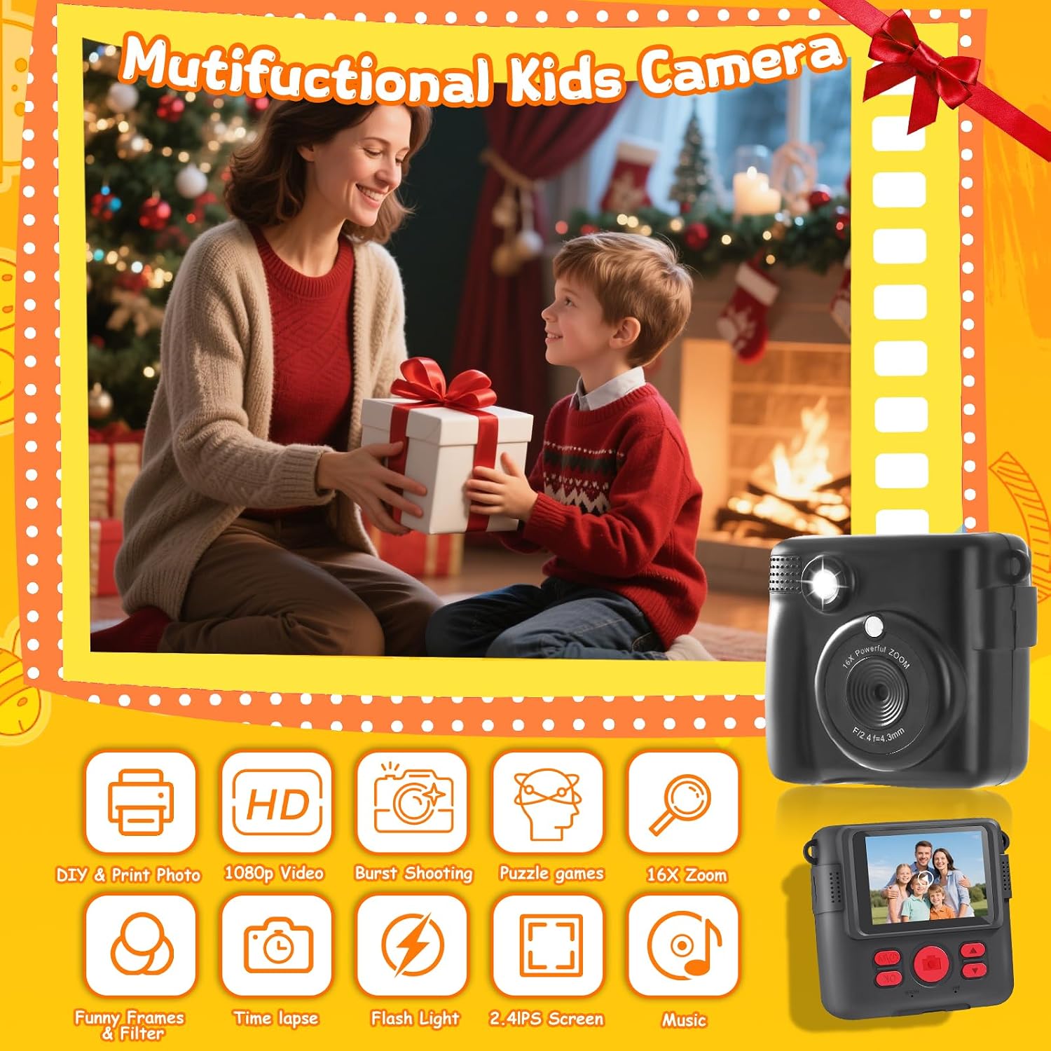 Detalle de Kids Camera Instant Print 1080P for Kids