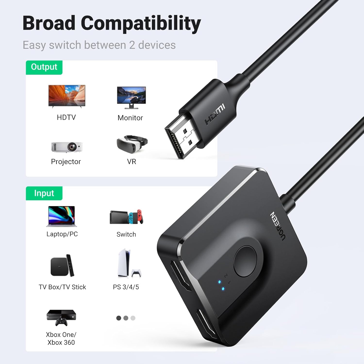 Thumbnail 6 de UGREEN HDMI Switch 4K@60Hz bi-directional splitter