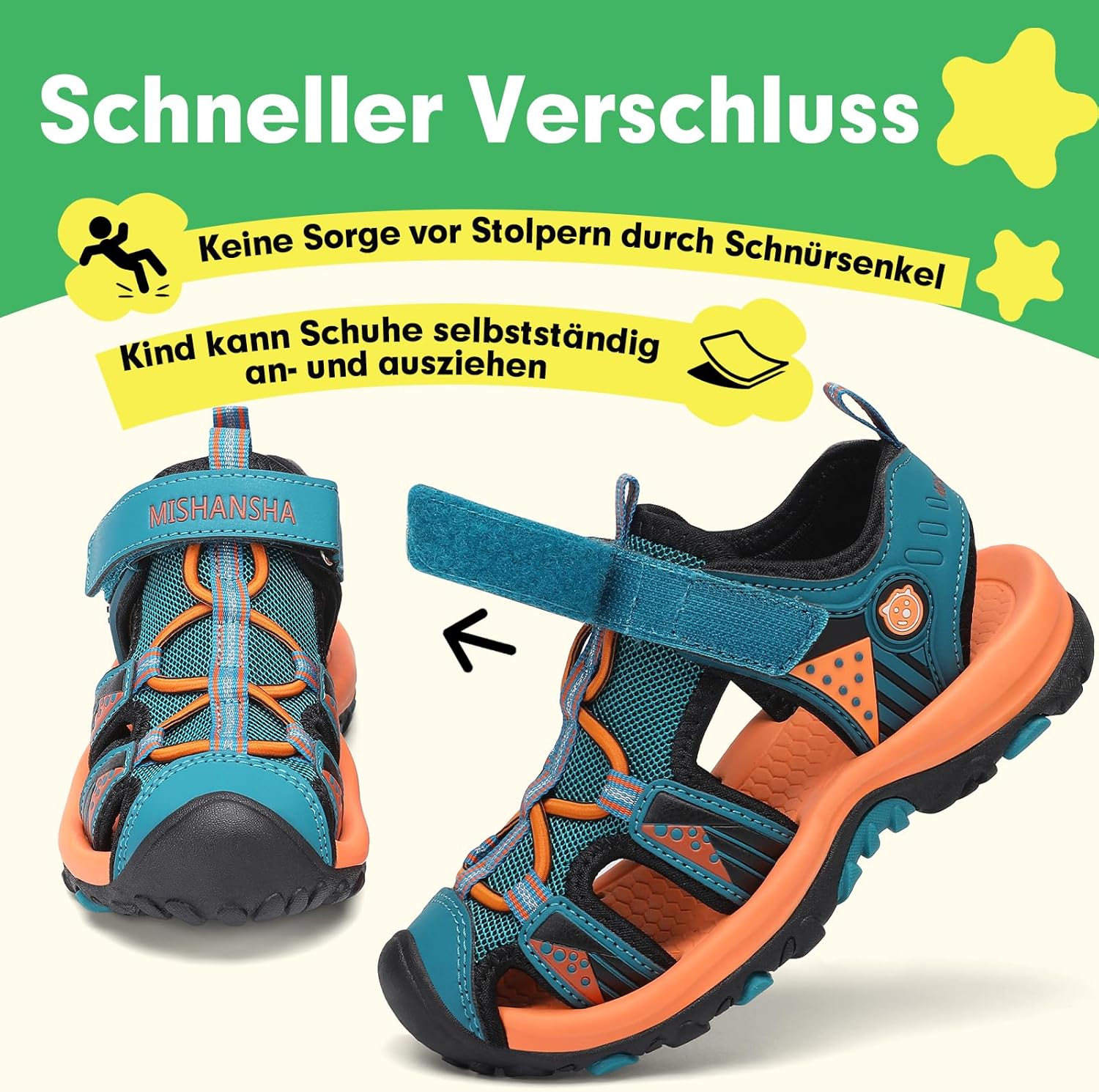 Thumbnail 5 de SAGUARO geschlossene Sandalen für Kinder – atmungsaktiv, gepolstert & griffig für Sommer-Trekking