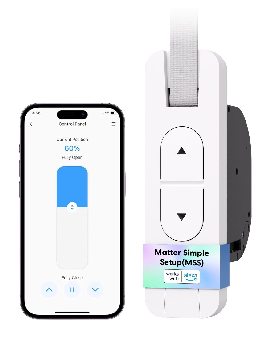 Detalle de Meross Matter Avvolgitore Tapparella Elettrico da Incasso – compatibile HomeKit, Alexa, Google e SmartThings