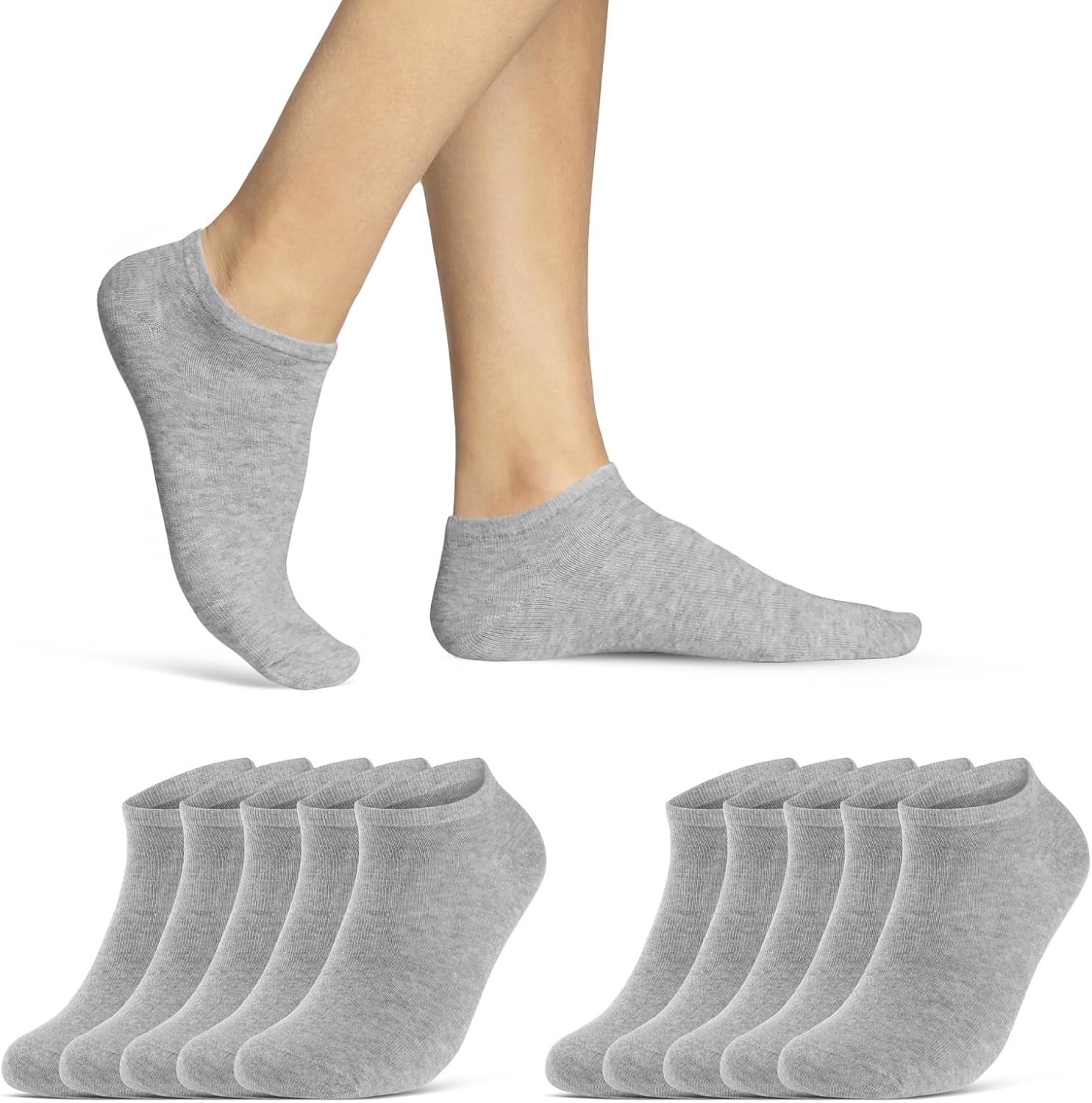 Thumbnail 6 de Sneaker Socken Damen & Herren – 10 | 20 | 30 Paar, Schwarz & Weiß, Baumwolle