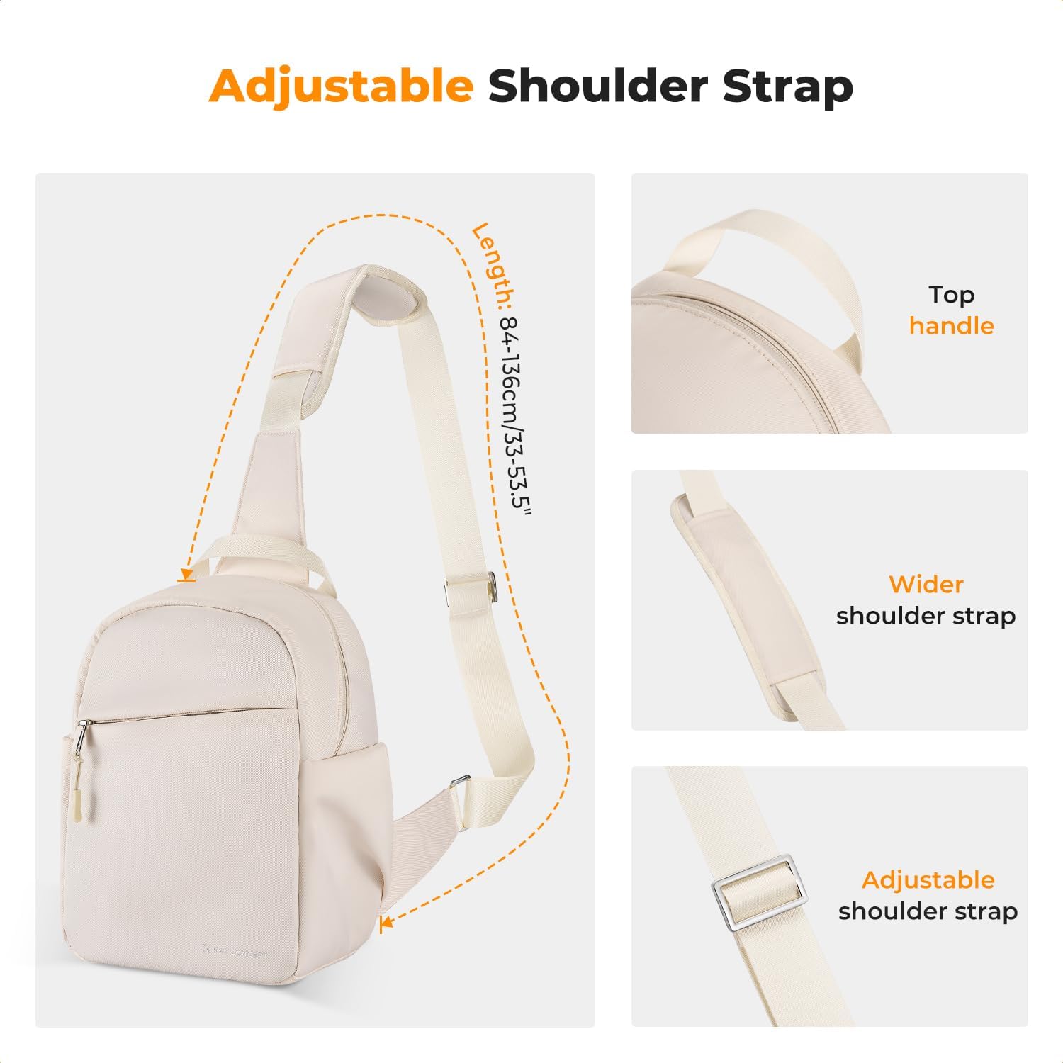 Detalle de K&F CONCEPT Kameratasche: Kompakte Sling-Umhängetasche für DSLR/SLR inkl. verstellbarem Schultergurt