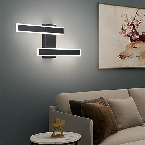 Detalle 2 de Aplique Pared Interior LED Comely 32W regulable (3000K/4500K/6000K) – Negro