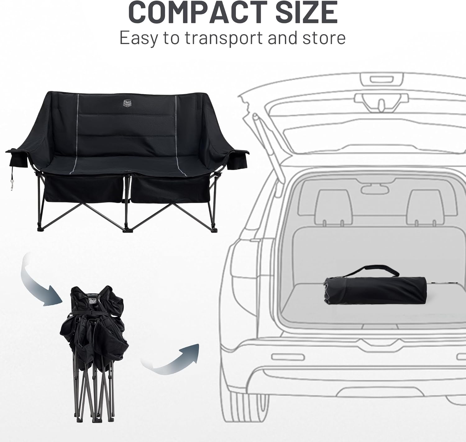 Thumbnail 6 de TIMBER RIDGE Double Camping Chair 320kg